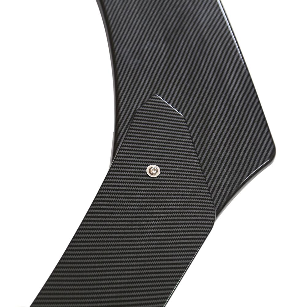 Carbon Fiber Look Universal 3Pieces Car Front Lip Chin Bumper Body Kits For Honda For Civic