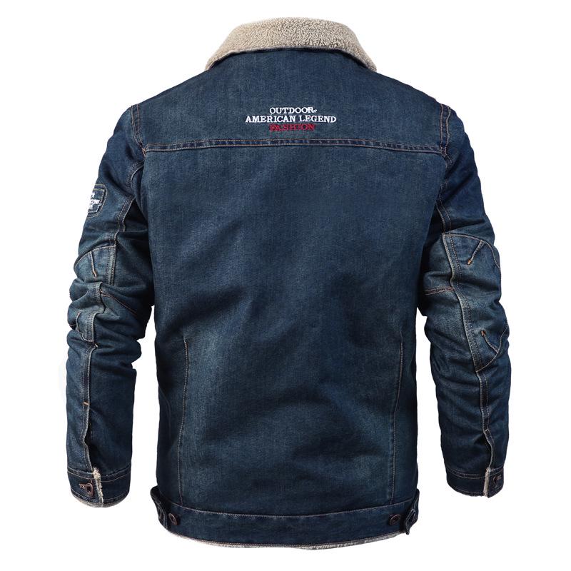 Winter Mens Jean Outwear Men Cowboy Jacket Warm Fur Liner Denim Thick Jacket Top Coat Male Thick Loose Collar Plus Jackets