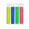 4Pcs Clear Colorful Ruler Kids Plastic Ruler for School Ruler with Centimeters Millimeter and Inches Assorted Color