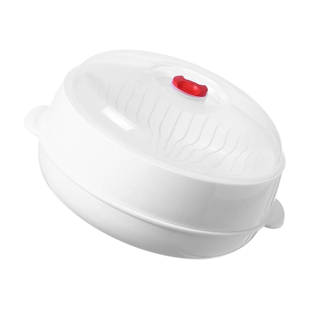 Пароварка для микроволновой печи с широкими эргономичными ручками, прозрачной крышкой и отверстиями для пара для эффективного нагрева, материал PP5, многослойная конструкция