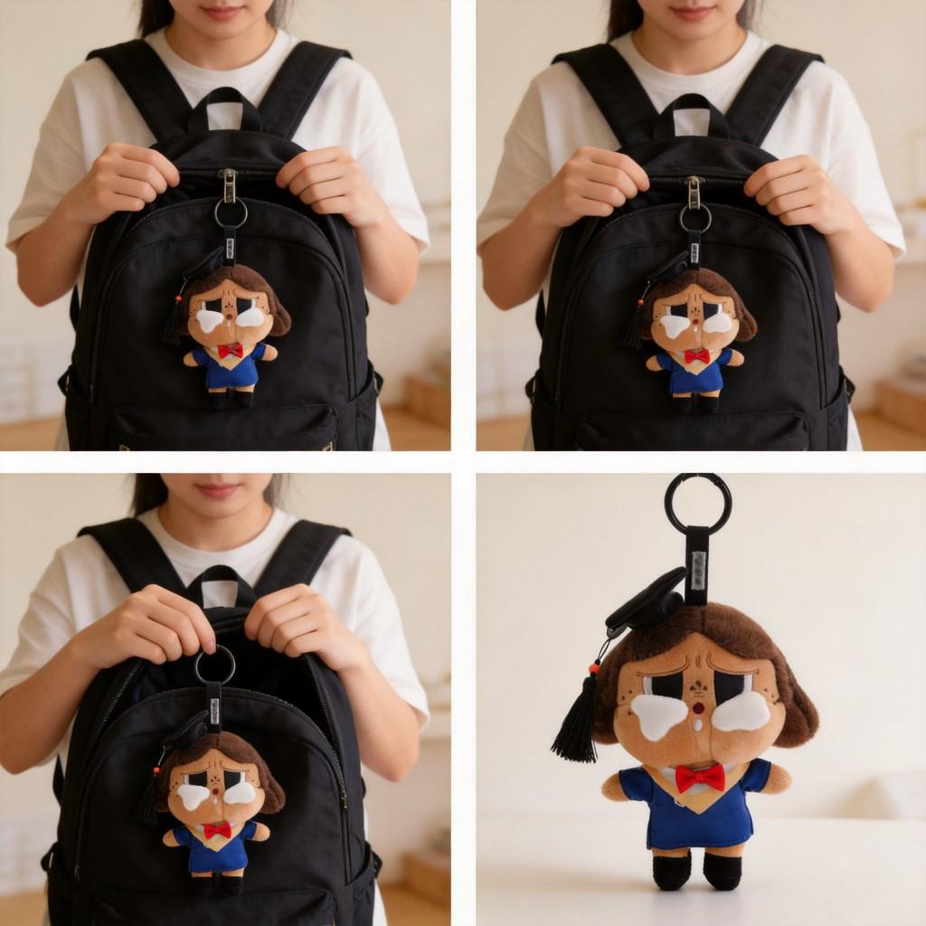 Crybaby Sunset Concert Series Student Themed Soft Plush Toy Keyring With Short Plush Material For Bag Accessories