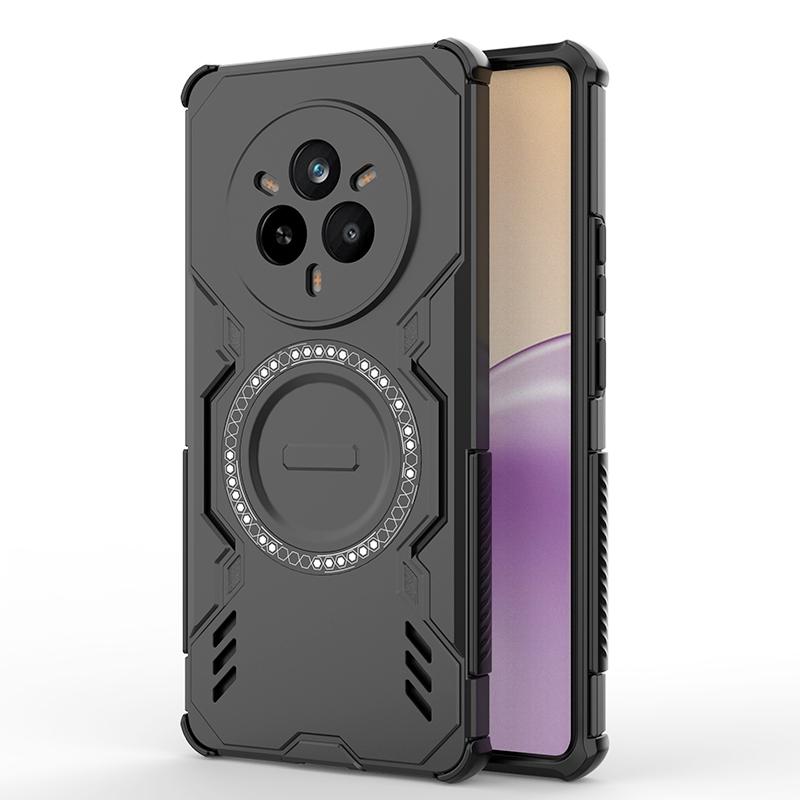 KEYSION Полый чехол для отвода тепла для Realme 14 Pro+ 5G Магнитное охлаждение Ударопрочный чехол для телефона для OPPO Realme 14T 5G 14 5G