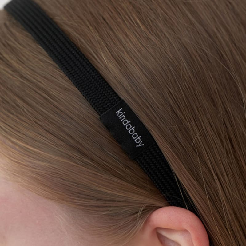 KINDABABY essential ribbon line head band - black