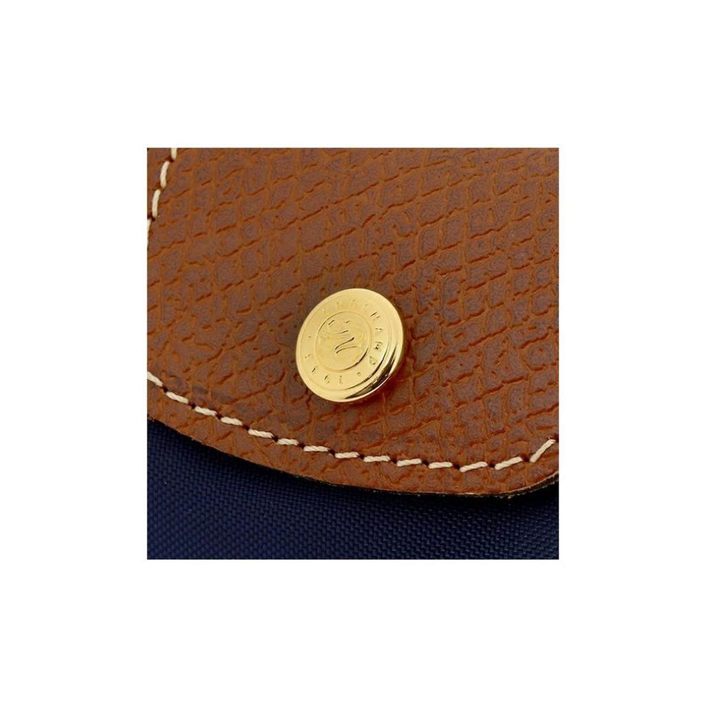 Longchamp Кошелек нейлоновый Le Pliage Original с тиснением под золото, на кнопке-застежке, женский, темно-синий 30016089556