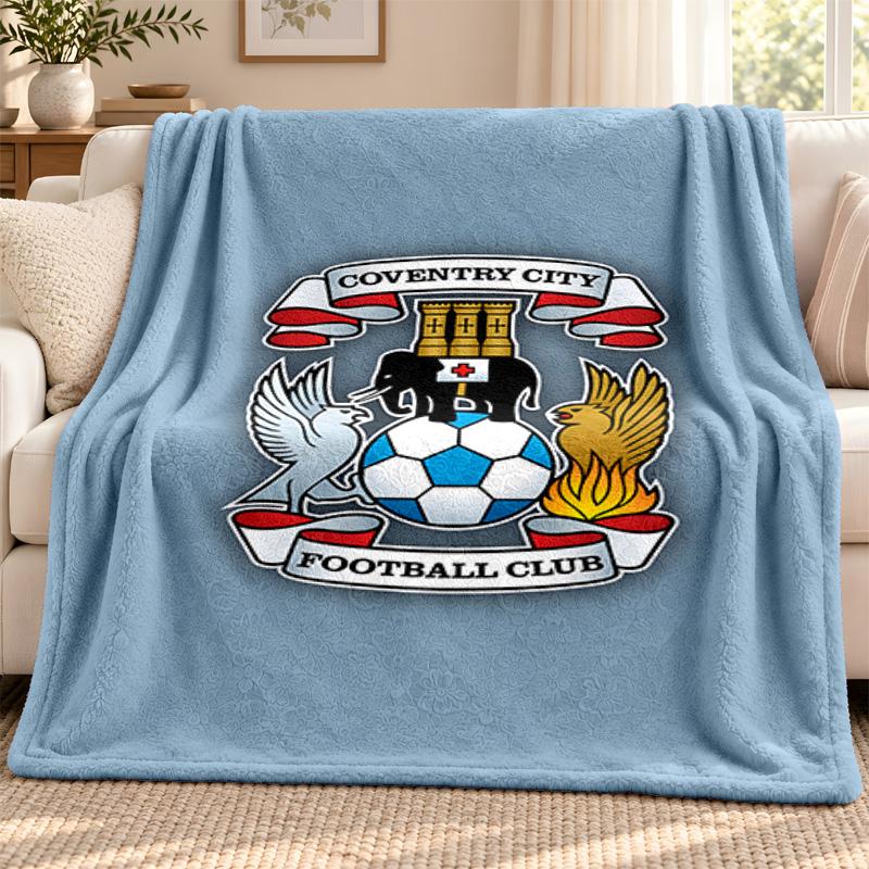 Coventry City F.C. blanket Flannel Blanket Soft Cozy Plush Throw for Sofa Bed Lightweight Home Decoration Outdoor camping