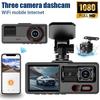 3-channel Recording with Triple-lens Simultaneous Display, WiFi-enabled HD Dash Cam with Smartphone Connectivity.