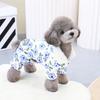 Winter Warm Dog Clothes Autumn and Winter Flower Pet Clothing Teddy Pet Clothes Four Legs Cotton Clothes Dog Outdoor Warm Apparel