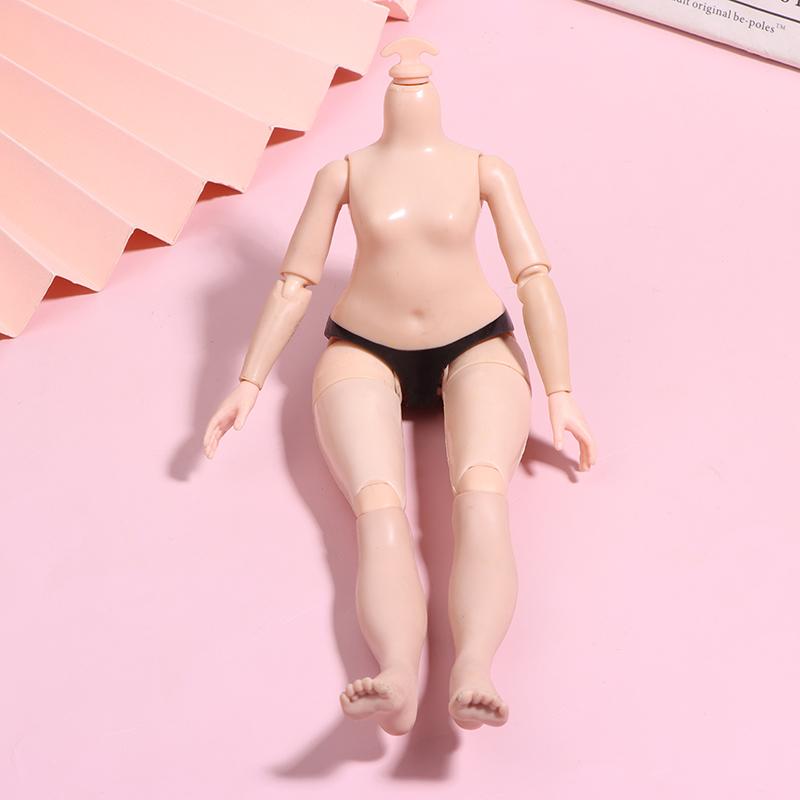 23Cm Height Big Sister Doll'S Body 1/6 Joints Movable Body Dark/ Light Brown Skin Slime Doll Accessories