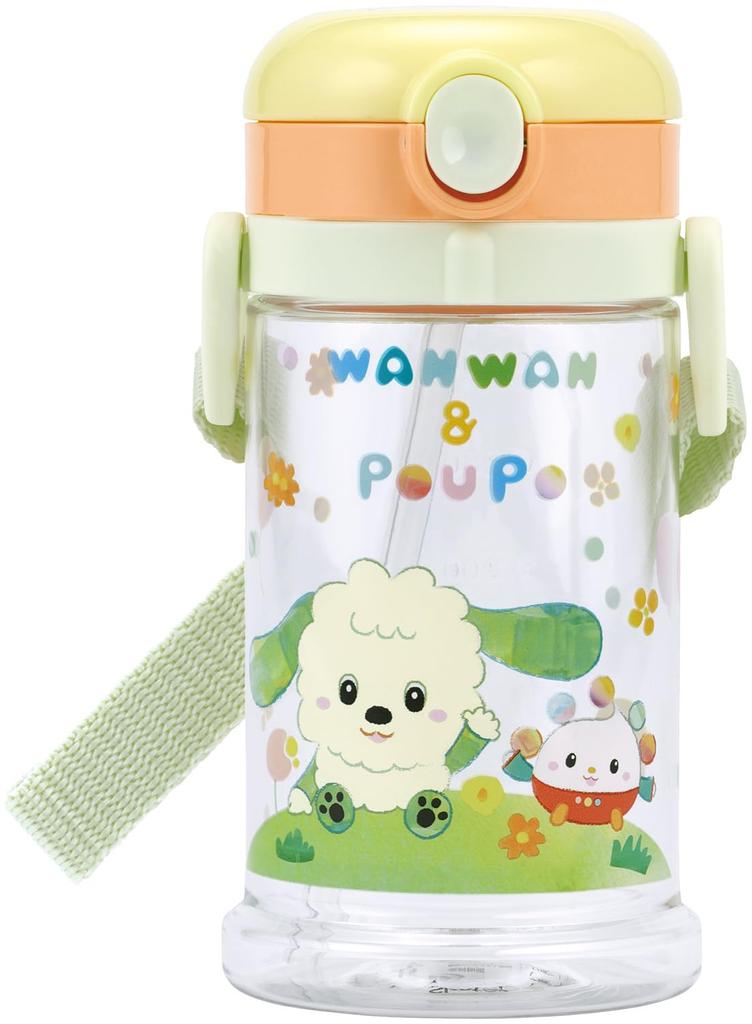 Skater Baby Straw Mug with Foldable Handle and Shoulder Suitable for Ages 1 Year and Inai Inai Baa 25 Strap, 2-Way Design, 370ml, Up, (Peek-a-Boo)