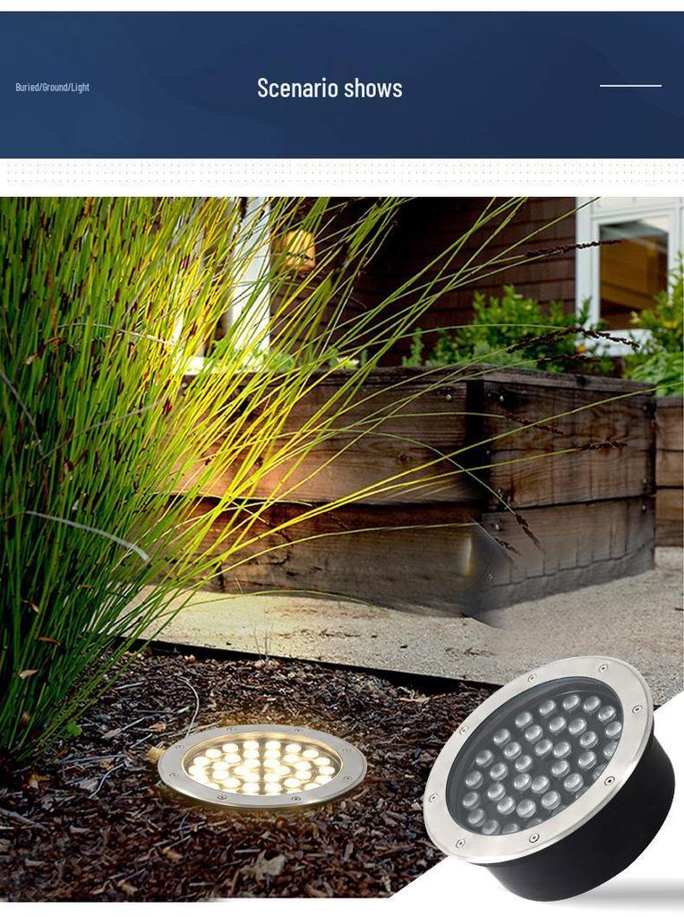 Stainless Steel Outdoor Waterproof LED Ground Spotlight for Landscaping