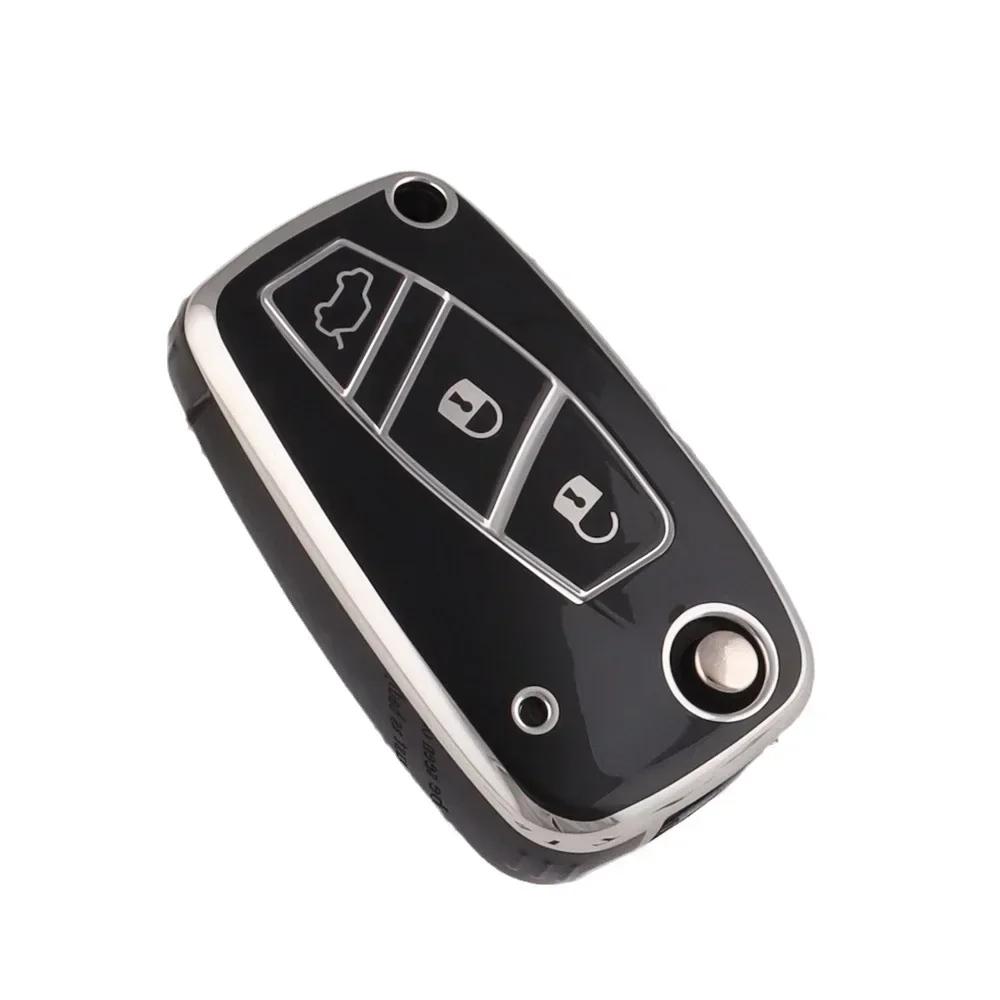 Новый чехол для автомобильного выкидного ключа из ТПУ, чехол-брелок для Fiat 500 Panda Stilo Punto Doblo Grande Bravo 500 Ducato, аксессуары для микроавтобусов