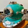Nautical Diving Helmet Green Coating Finish Deep Sea Divers Nautical Marine Decor Scuba Diving  Best Gift Item