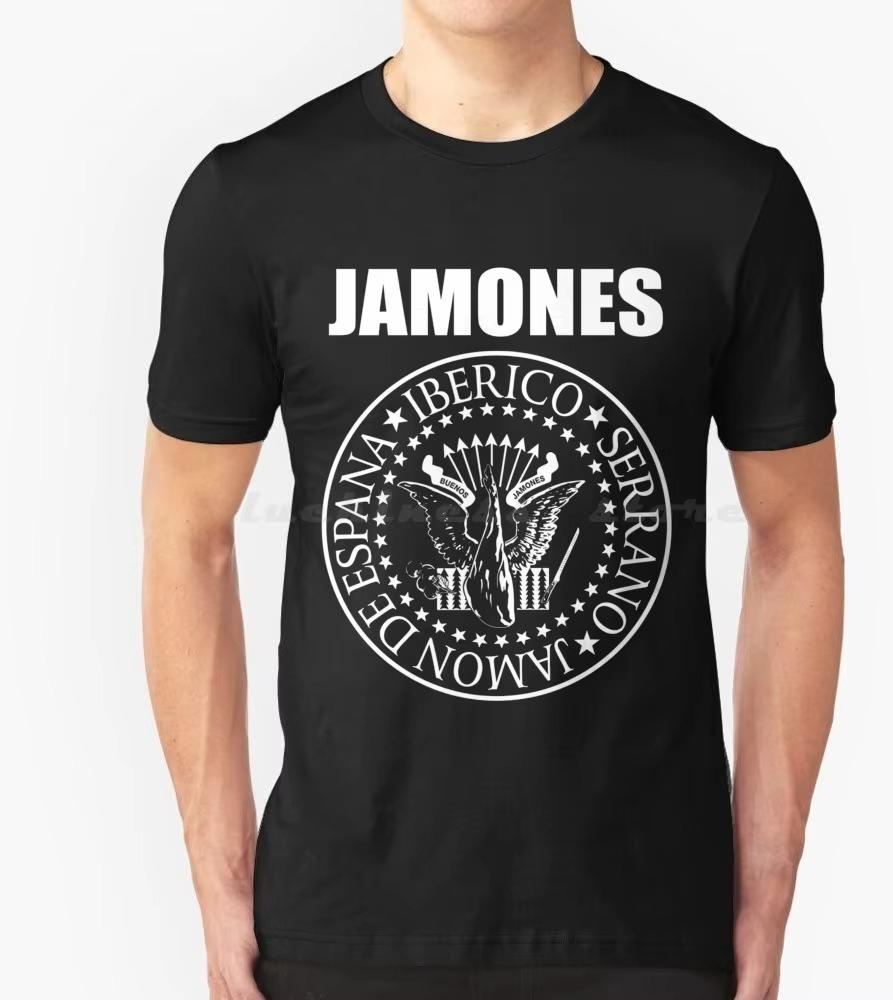 Футболка Buenos Jamones Большого Размера Buenos Jamones Bandshirt с Хамоном Музыкальная Группа Музыка Испанская Шутка Рокер Панк Хардкор