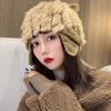 Шапка женская осенне-зимняя из кроличьей шерсти Кошачьи ушки (Хлеб в форме кошачьих ушей, приготовленный на пару) ухо защитная плюшевая вязаная шапка утолщенная морозостойкая шапка