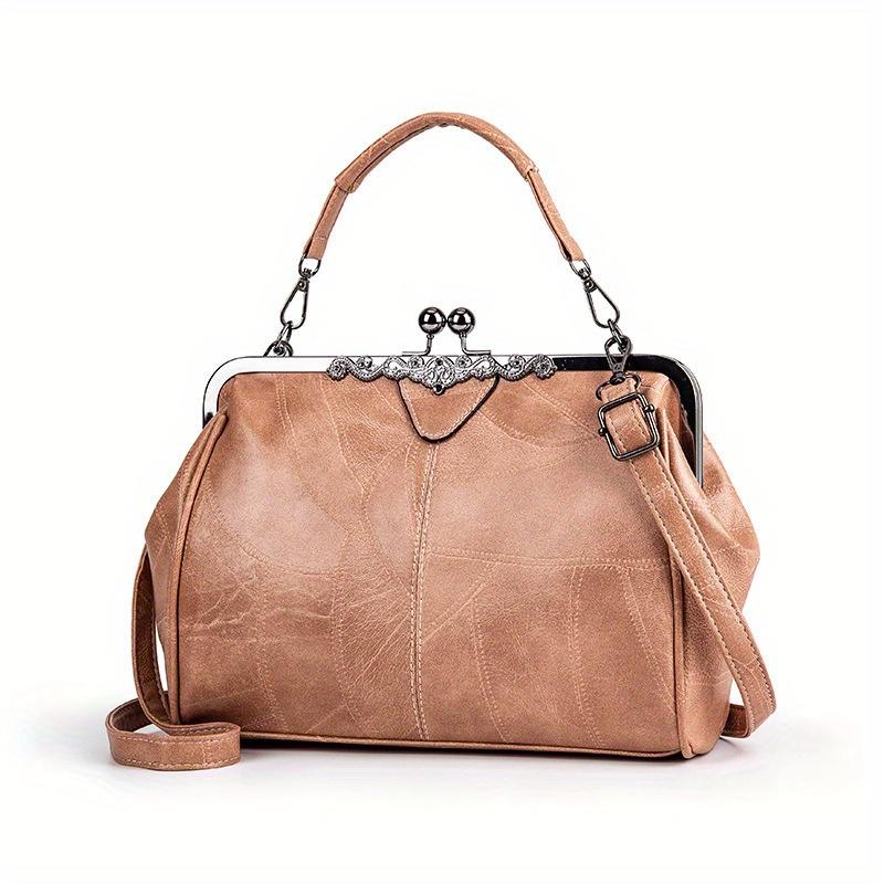 Single Shoulder Crossbody Bag for Women PU Leather Large Capacity Pocket Adjustable Shoulder Strap