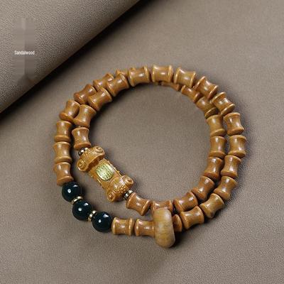 Браслет из сандала и лотоса: Мужское и женское кольцо для бега Ruyi, Вэньвань и бусины для буддийской молитвы из зеленого сандала