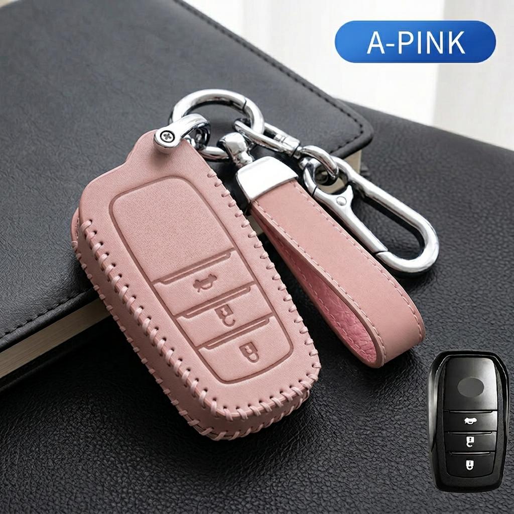 Кожаный чехол для ключа для Toyota Camry Corolla RAV4 Yaris Prius Prado Hilux C-HR Fortuner Highlander Avalon Venza Защитный корпус для брелока