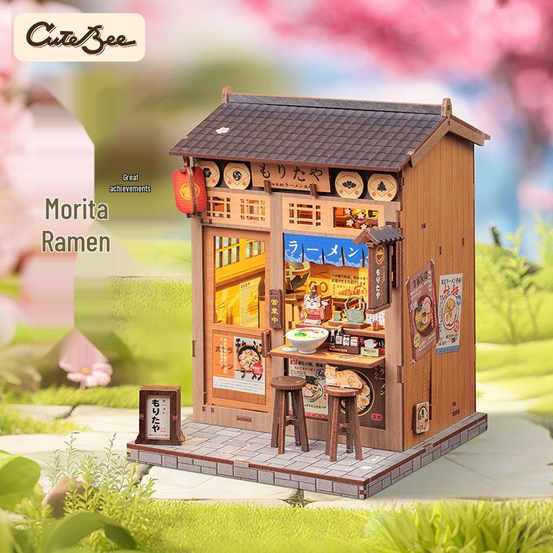 Cutebee Japanese Ramen Shop 3D DIY Miniature Wooden Model Toy