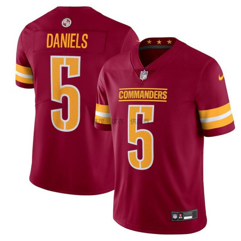 Kids Womens Commanders 5 Daniels Football Jersey Striped Athletic Uniform