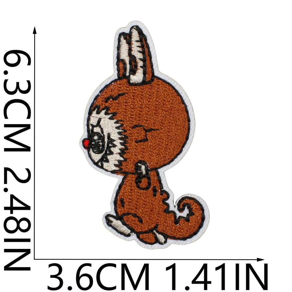 Animated Characters Cute Big Head Embroidery Cloth Sticker Bag Decoration Forest Elf Patch Sticker Heat Transfer Computer Embroidery