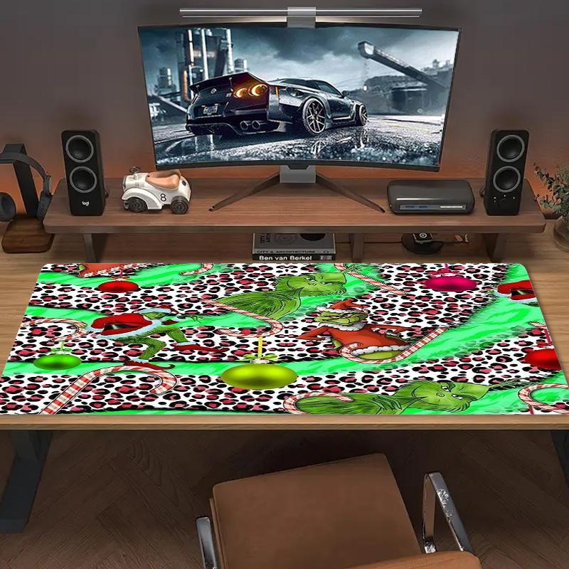 Christmas Monster Color Mouse Pad Large Gaming Table Cushion Non-slip Laptop Tablet Big Mousepad XXL Mat Mini PC Playmat With Lock edge