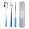 ZISIZ Портативный дорожный набор ложка, вилка и палочки для еды