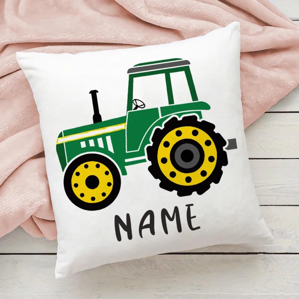 Персонализированная наволочка Пожарная машина с именем Наволочка для защиты от пыли Детская наволочка для декора спальни Лучшие подарки на день рождения для детей