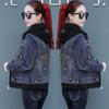 Spring and Autumn Women's Loose Hooded Casual Denim Short Jacket