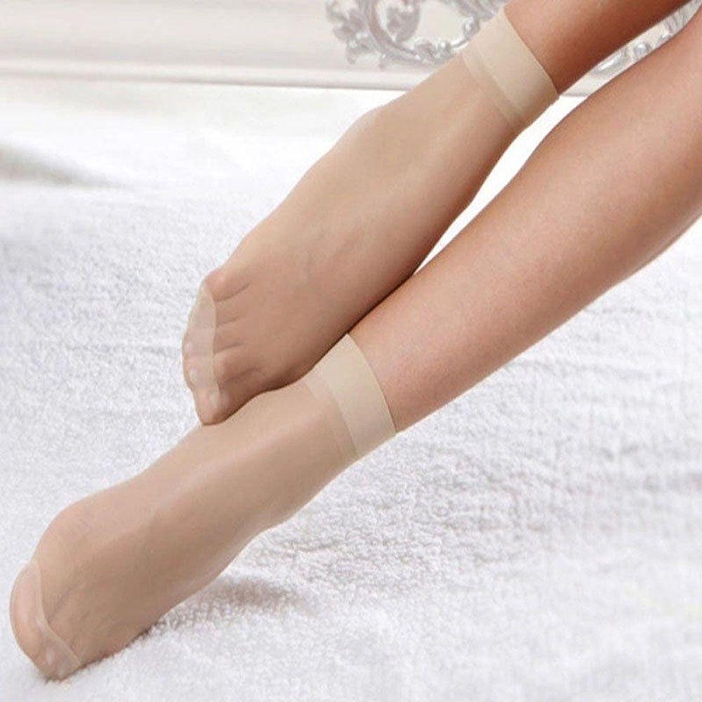 Hot Sexy 10 Pairs Short Socks Ankle Socks Crystal Stockings Ultra-thin Transparent