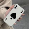 Прозрачный чехол Space Case Пиковый туз для Apple 17/15/14/13promax Чехол для телефона 12/11 Мягкий Xr/xs