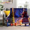 2025 Merry Christmas Tree Santa Claus,New Year Fairy Tale Gift Soft Plush Blanket,Flannel Throw Blanket for Living Room Bed Sofa