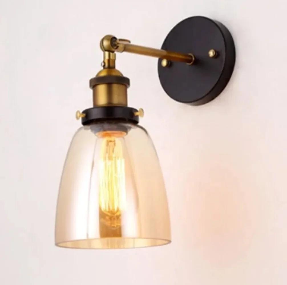 Светодиодная настенная лампа Nordic Vintage Glass Loft Retro Industrial Lighting Fixture Sconce Aisel Hallway Bedside Bar Decor Lights