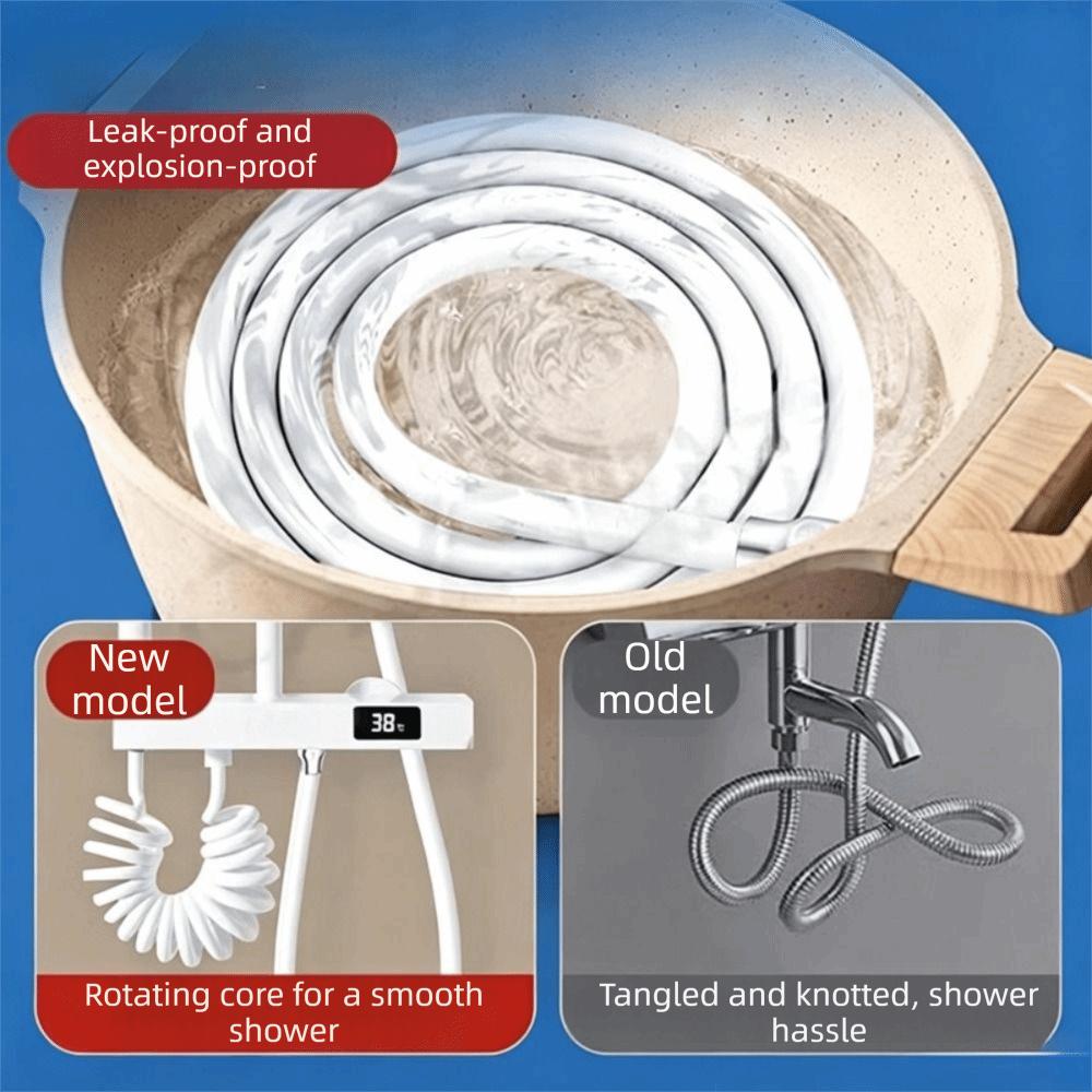 Extra-Wide Large Panel Handheld Shower Head 7 Modes Massage Shower Head Low Water Pressure