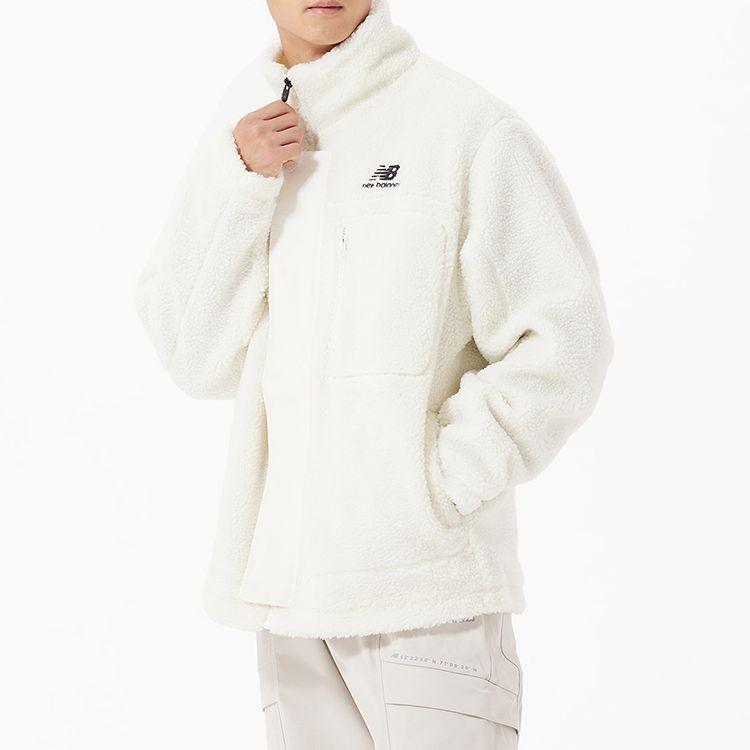 New Balance Jackets Men's White Stand Collar Thickened Other AMJ23351-CIC