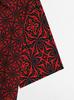Hawaii Men'S Retro Red Geometric Print Casual Shirt - Short Sleeve Button Design, Vibrant Colors, All Season Outdoor And Casual Wear, Machine Washable