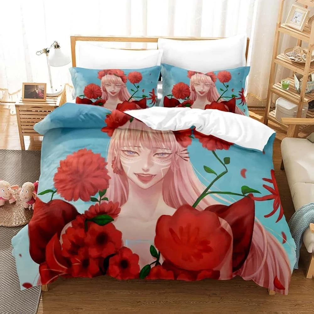 Аниме Комплект постельного белья Комплект постельного белья Белль Односпальный Двуспальный Полный Размер Королева Король Комплект для кровати Взрослый Ребенок Спальня Пододеяльник Комплекты Домашний текстиль