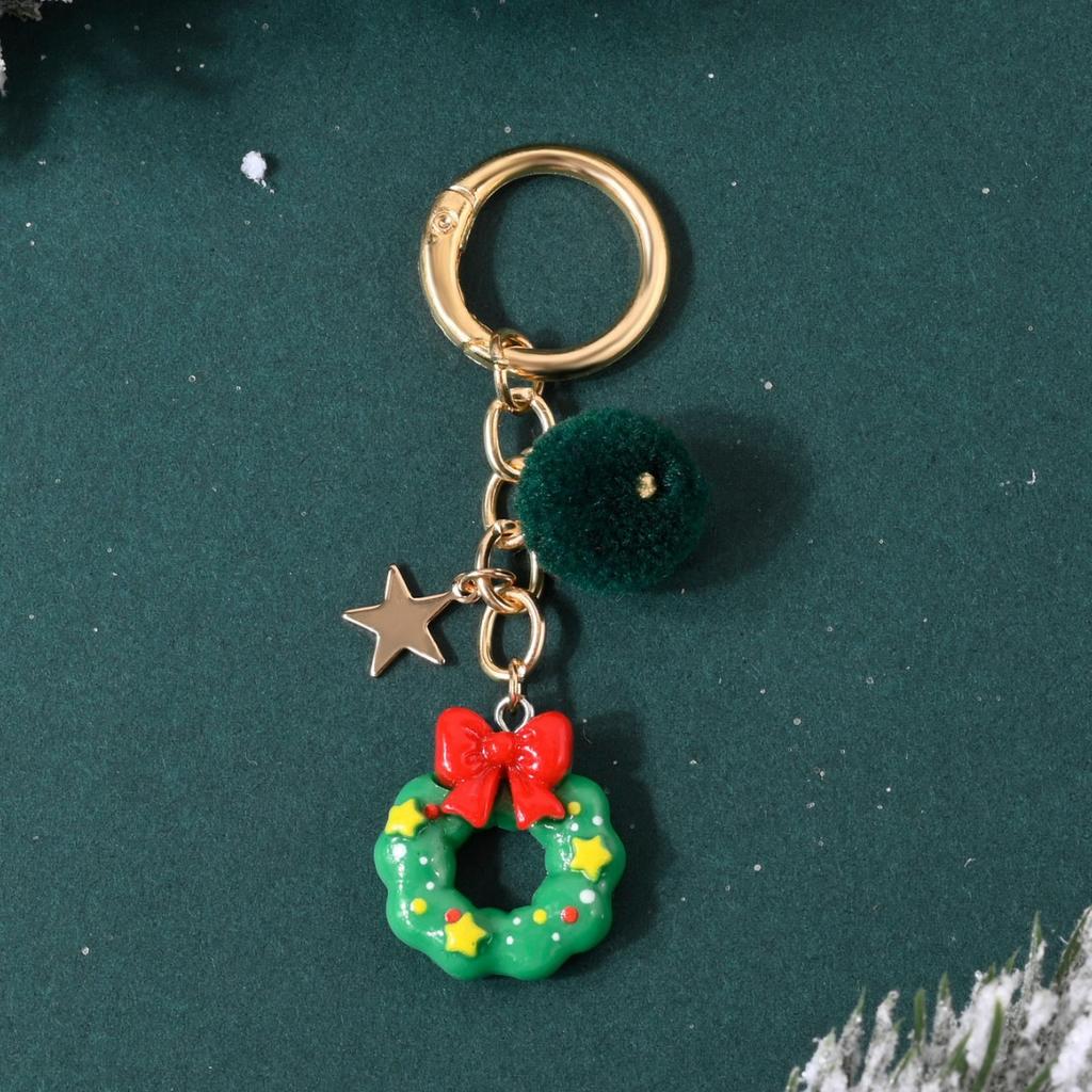 Christmas Festival Christmas Tree Santa Claus Hairball Bag Decoration Car Headphone Pendant Party Memorial Gift Bag Charm