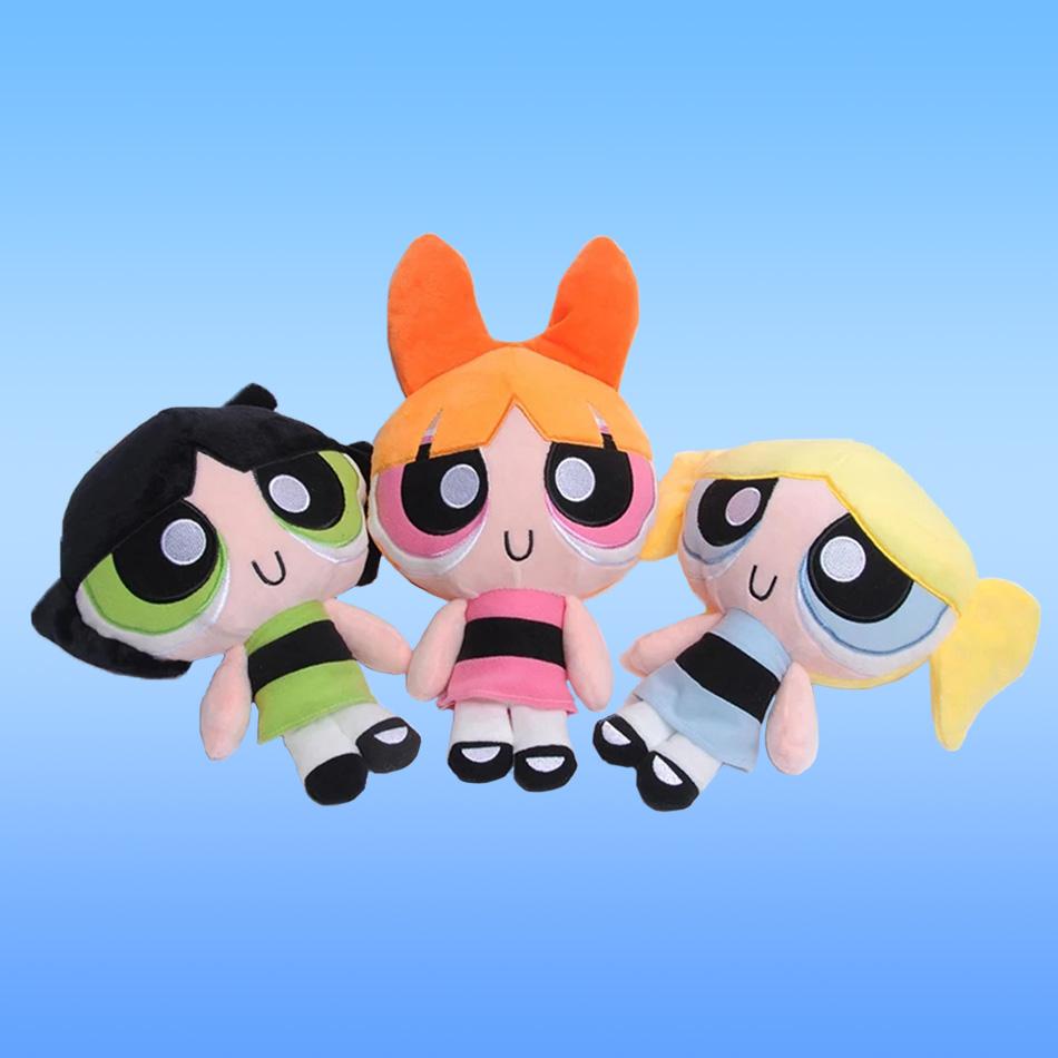20Cm The Powerpuff Girls Plush Doll Cute Girly Heart Cartoon Blossom Buttercup Bubbles Plush Doll Decoration Toy Gift
