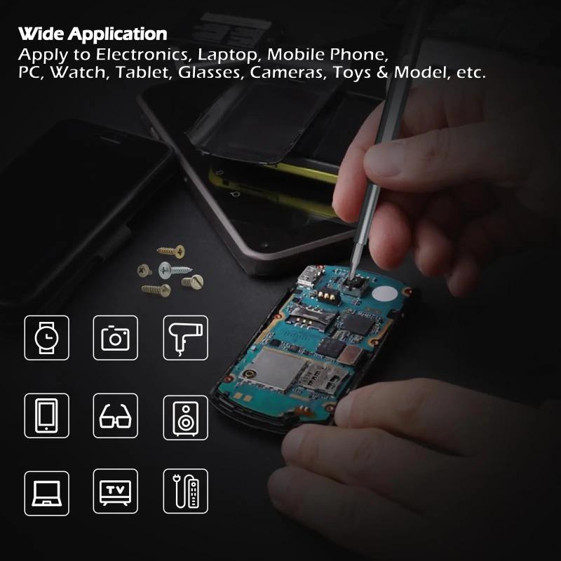 Precision Screwdriver Set 25 In 1 Phillips Torx Hexagonal Flat Head Magnetic Screwdriver Head for iPhone PC Watch Camera Glasses
