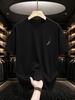 2026 New 100 Cotton Tee Minimal Left Chest Feather Small Graphic Casual Short Sleeve