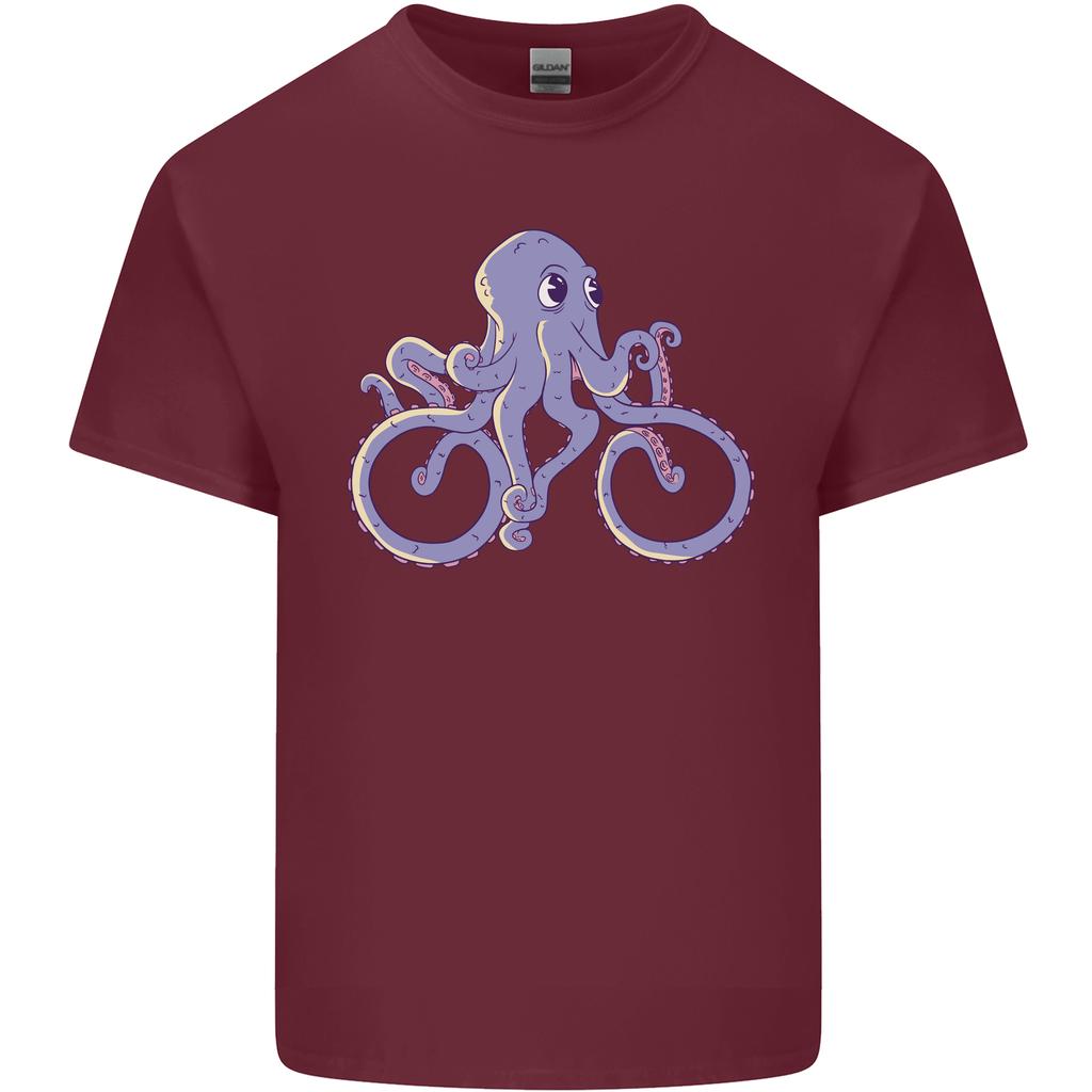 A Cycling Octopus Funny Cyclist Bicycle Unisexs Light Cotton TShirt