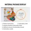 Creative Diy Hand Embroidered Transparent Gauze Floral Plant European Embroidery Material Package Beginner Embroidery Kit