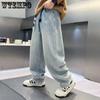 Брюки для мальчиков на весну и осень Свободные детские брюки Универсальные джинсы