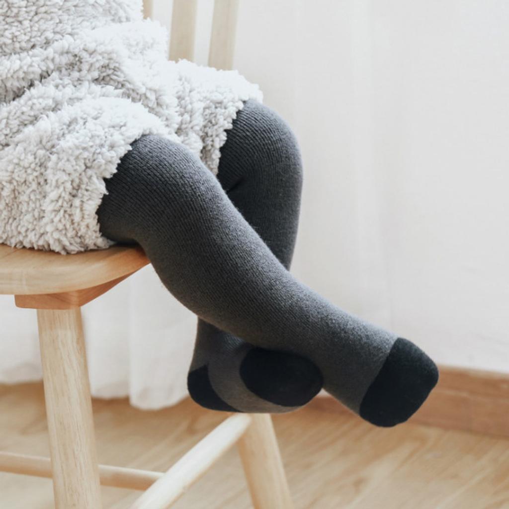 Зимние детские утолщенные теплые флисовые длинные штаны для девочек на подкладке, леггинсы