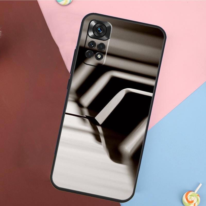 Чехол-накладка с дизайном клавиш пианино для Xiaomi Redmi Note 13 14 Pro 12 11 9 10 9S 10S 11S 12S Redmi 14C 10C 12C 13C