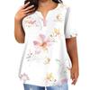 Модная женская повседневная футболка больших размеров с коротким рукавом и круглым вырезом с цветочным принтом и карманами