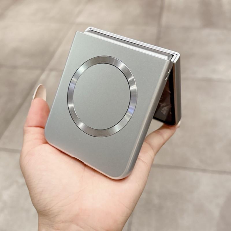 Роскошный матовый жесткий чехол с магнитной фиксацией Magsafe для Samsung Galaxy Z Flip 7 6 5 4 3 Zflip 7 Противоударный Беспроводная зарядка Тонкая накладка