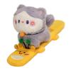 Capybara Slap Snap Wrap Wristband Bracelet Kawaii Animal Plushie Cute Dog Cat Plush Hand Ring Soft Toys Creative Funny Gift