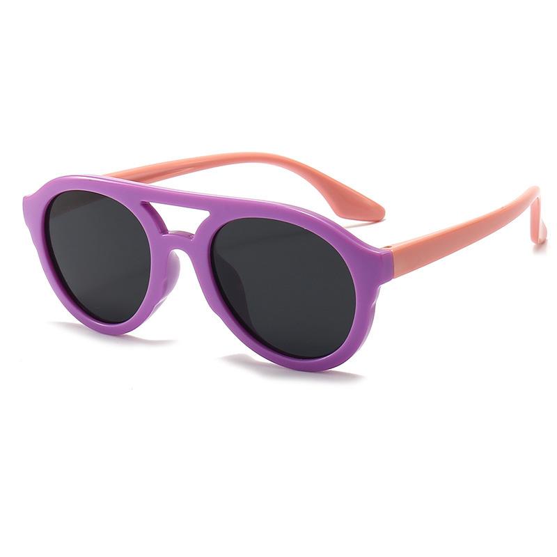 Trendy Fashion Kids' Polarized Aviator Sunglasses Durable Shatterproof Lens Anti-Glare Uv Protection Sunglasses 1029