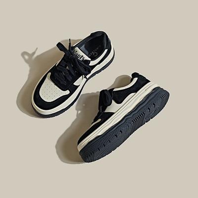 Контрастные спортивные туфли для женщин, маленькие белые туфли для женщин, ретро-туфли в стиле Харадзюку для женщин, вулканизированные туфли